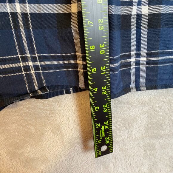 Dickies Mens Shirt 2XL Blue & White Plaid Short Sleeve Button-Up 100% Cotton - Picture 3 of 9